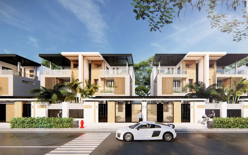 Alt: Hình ảnh một căn nhà phố có vị trí đẹp, thoáng đãng