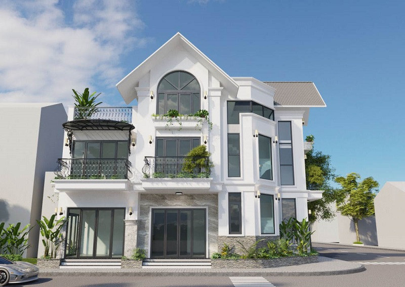 alt text: Biệt thự 2 mặt tiền tân cổ điển