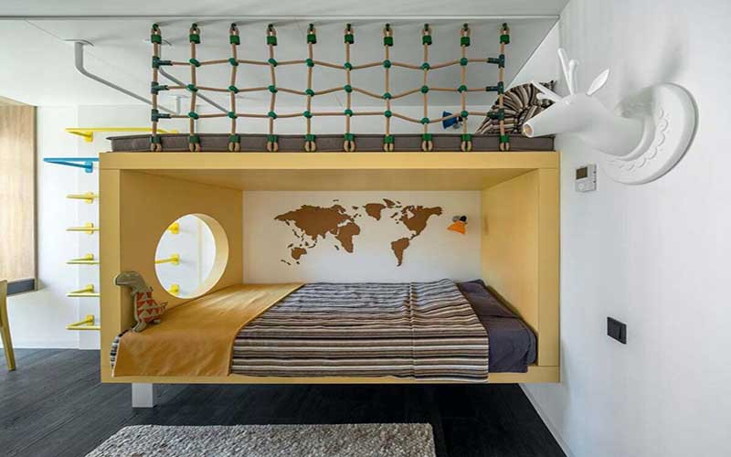 alt text: Giường ngủ cho bé thiết kế độc đáo, sáng tạo