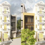 alt text: Mẫu nhà phố tân cổ điển 4 tầng sang trọng