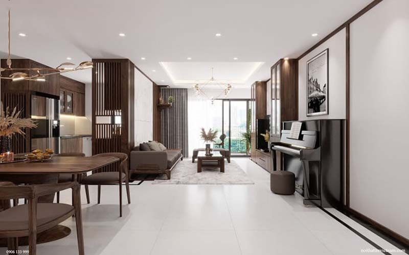 alt text: Mẫu thiết kế căn hộ dịch vụ cao cấp