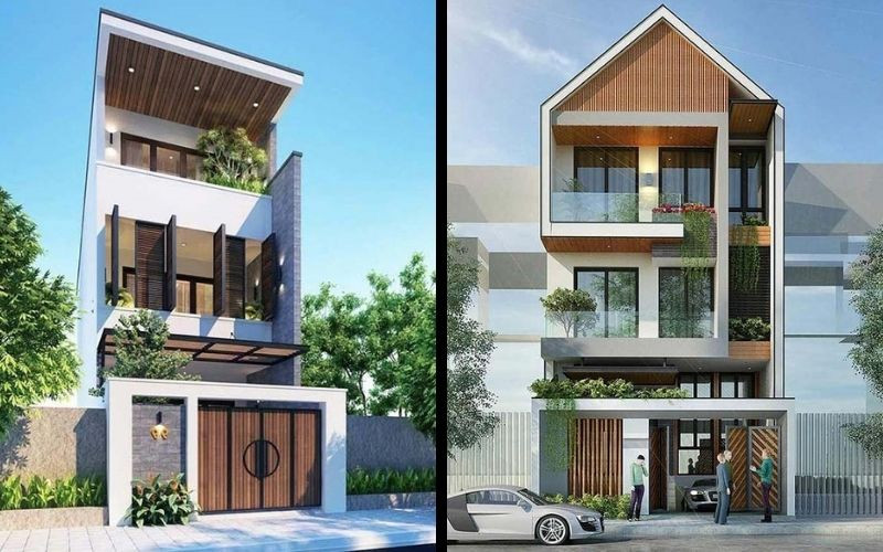 alt: Thiết kế nhà phố 3 tầng mái thái