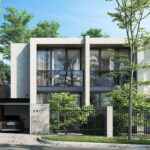 Alt: Thiết kế sân vườn biệt thự với cây xanh