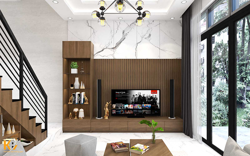 Bản vẽ chi tiết nội thất nhà phố nhỏ