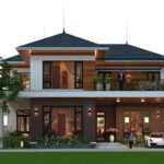 Biệt thự hiện đại 2 tầng mái thái