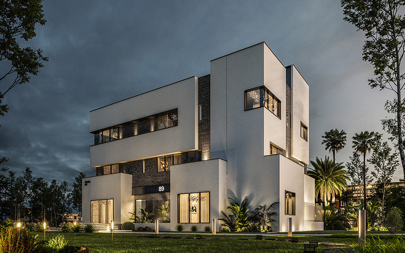 biệt thự hiện đại 3 tầng có sân vườn