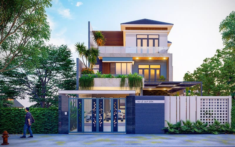 biệt thự hiện đại 3 tầng