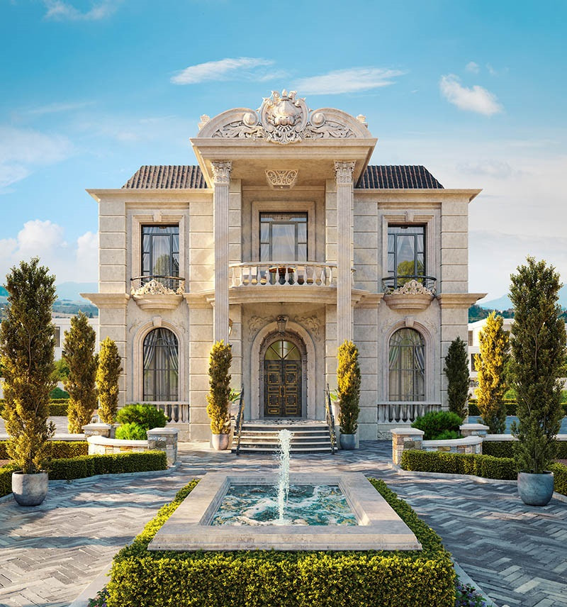 biệt thự lâu đài mini phong cách hoàng gia