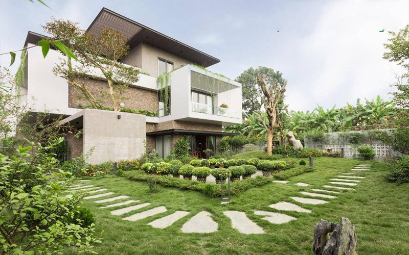 Cảnh quan sân vườn biệt thự theo phong thủy
