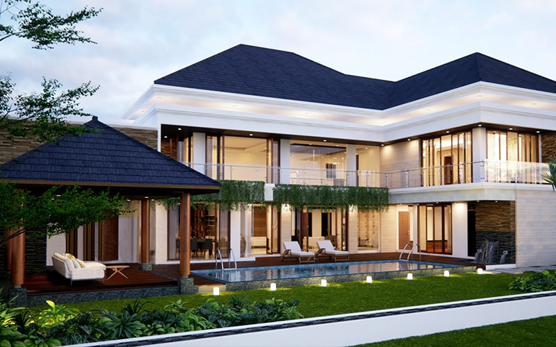 Cảnh quan sân vườn biệt thự với bố trí hợp lý