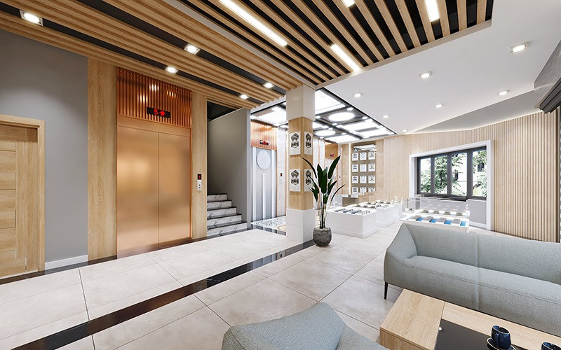 Cầu thang máy và cầu thang bộ