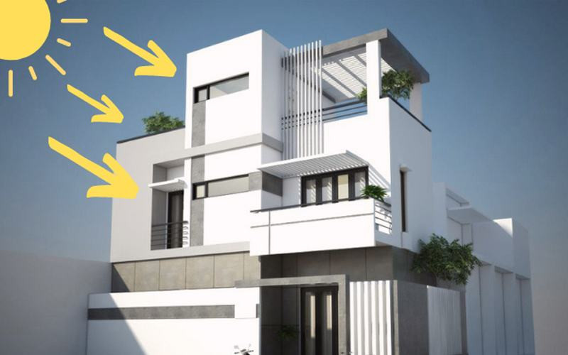 Chống nóng cho nhà phố hướng tây