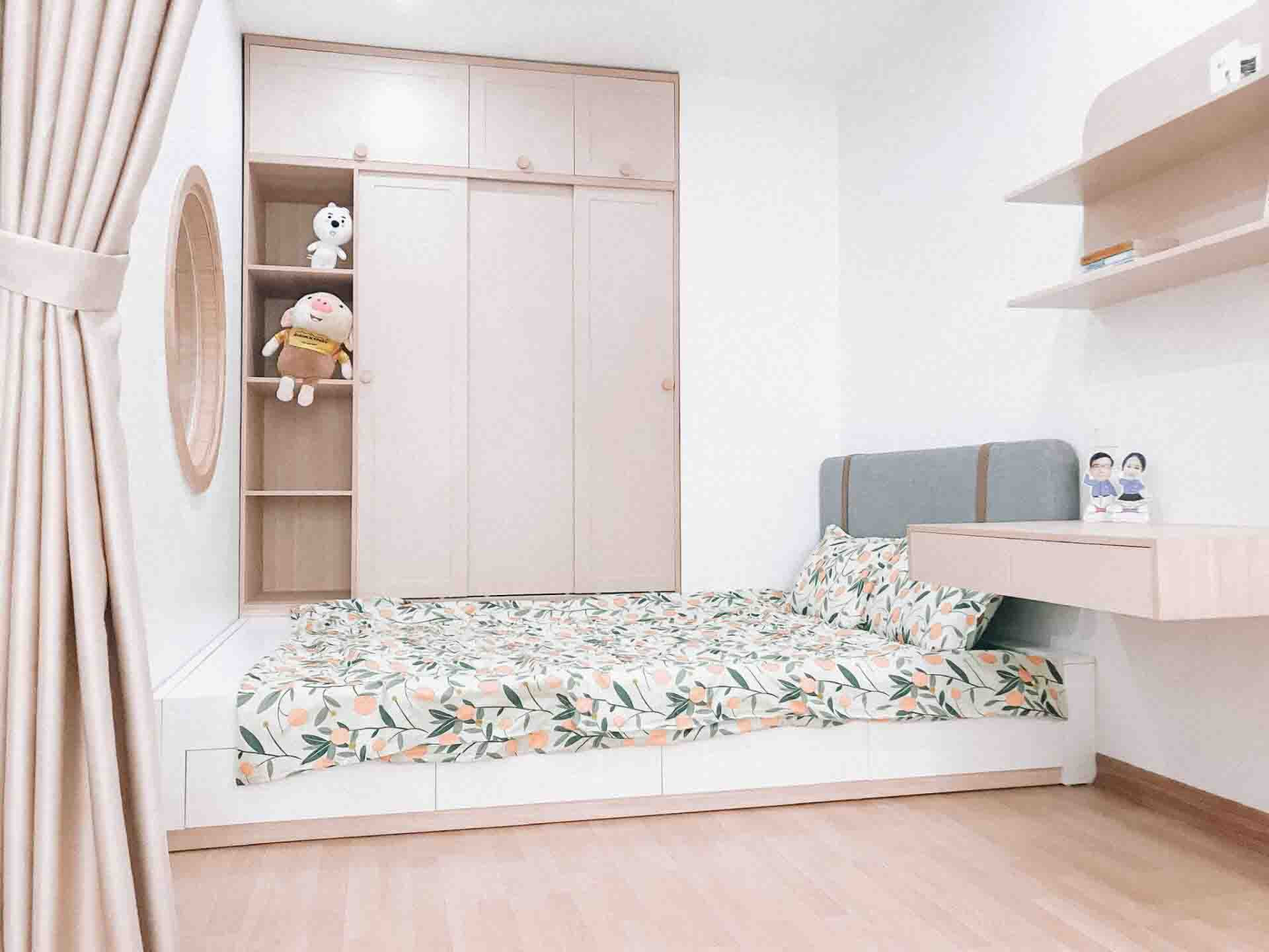 Giường ngủ và tủ quần áo đồng bộ, tối ưu không gian