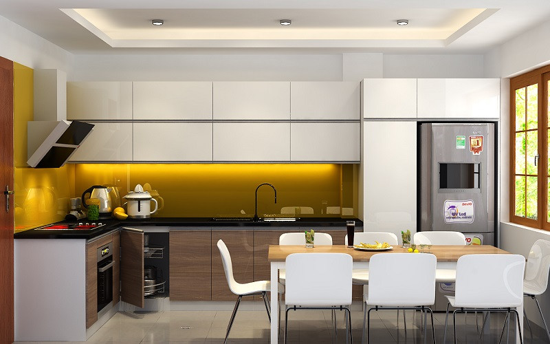 Không gian bếp nhà phố nhỏ