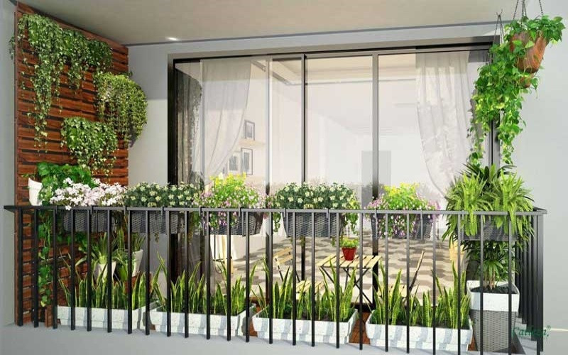 Không gian xanh trong nhà phố phong cách Nhật Bản