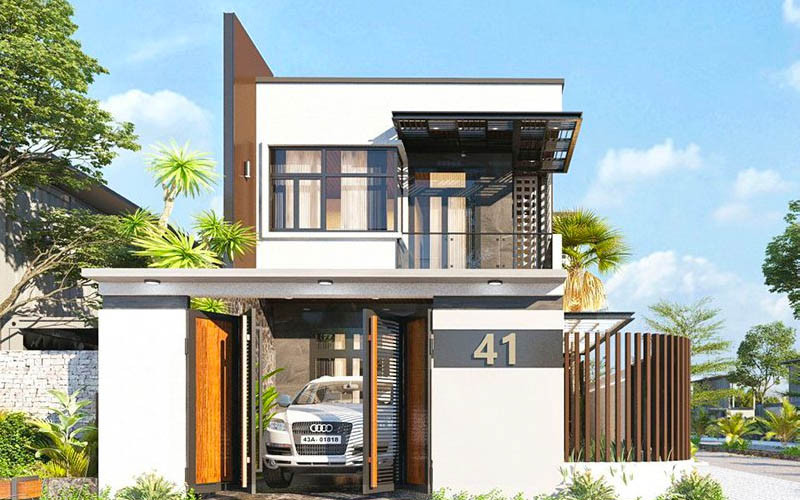 Mẫu nhà phố 2 tầng 5x15m đơn giản tinh tế