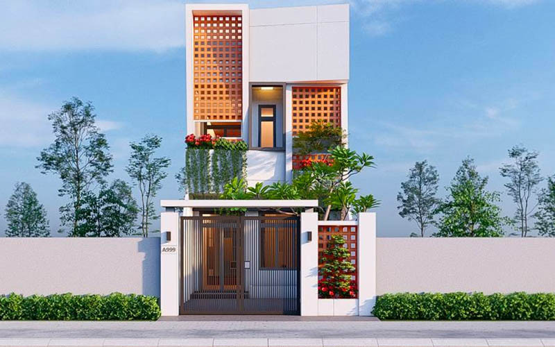 Mẫu nhà phố 2 tầng hiện đại
