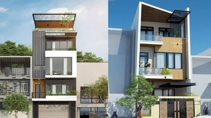 Mẫu nhà phố 4 tầng 2 mặt tiền kết hợp với kinh doanh văn phòng