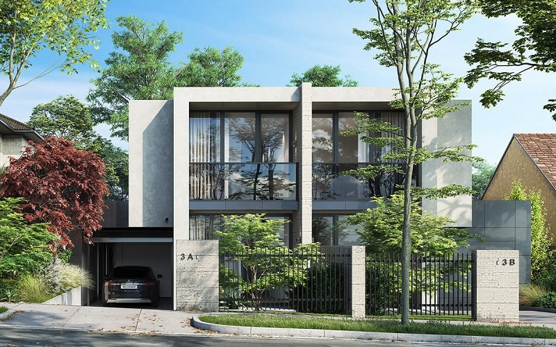 Mẫu thiết kế biệt thự phố kết hợp với văn phòng