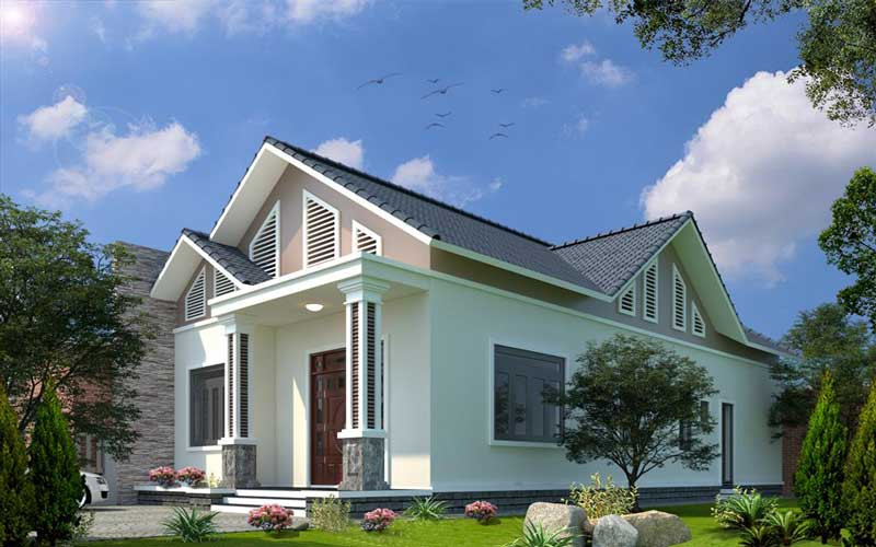 mẫu thiết kế nhà phố 1 tầng