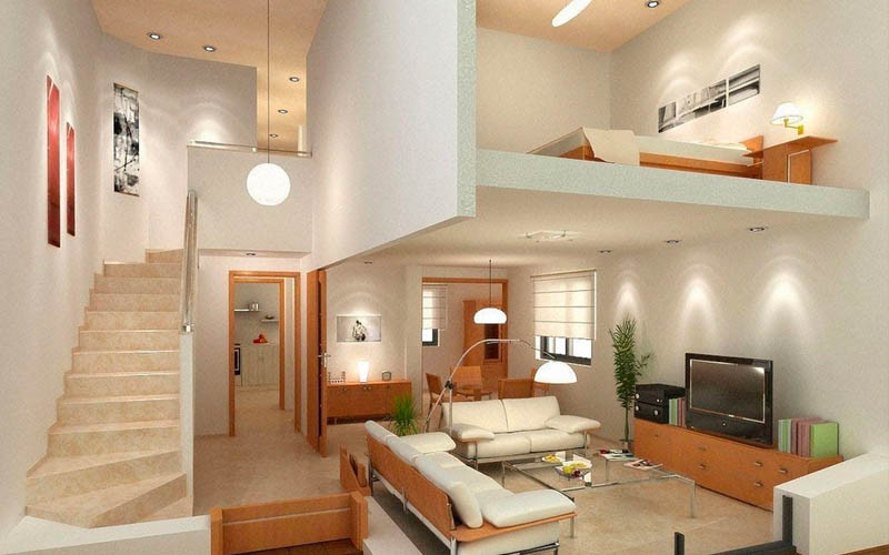 Nhà phố 2 tầng có gác lửng dành cho đôi vợ chồng trẻ