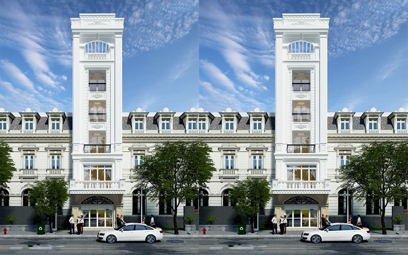 nhà phố 5 tầng tân cổ điển