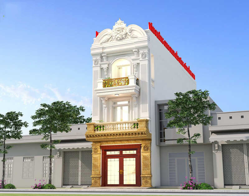 nhà phố tân cổ điển 3 tầng