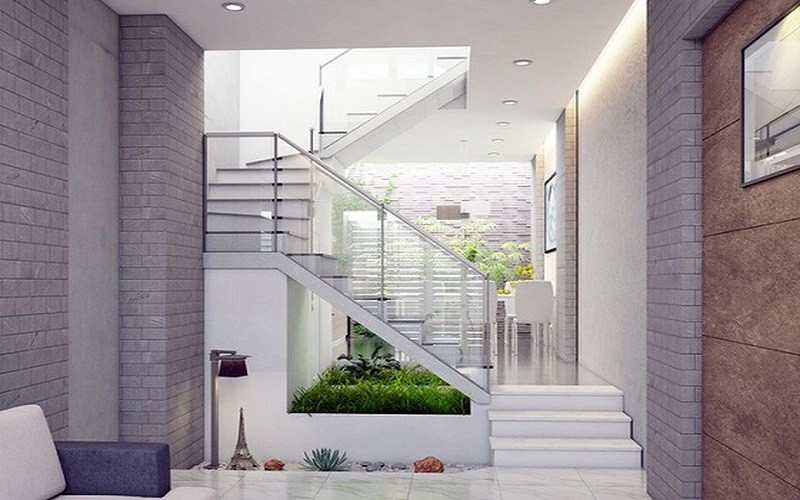 Thiết kế đáy giếng trời cho nhà phố