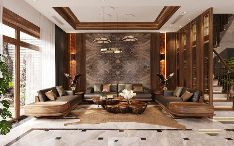 Thiết kế nội thất biệt thự bằng gỗ