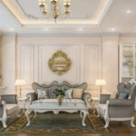 Thiết kế nội thất phòng khách tân cổ điển