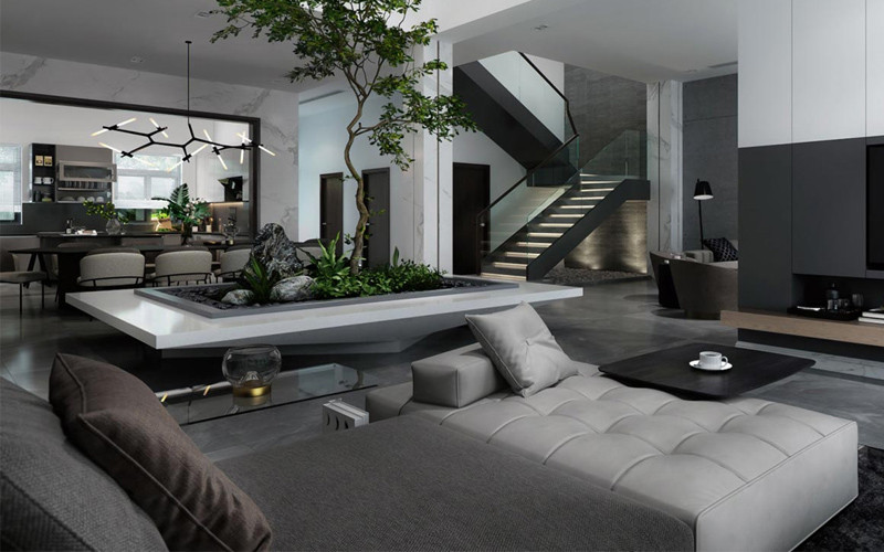 Thiết kế phòng khách nhà phố liền kề