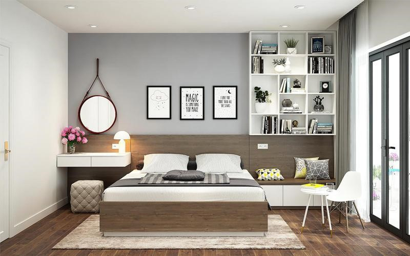 thiết kế phòng ngủ cho nhà phố 1 tầng