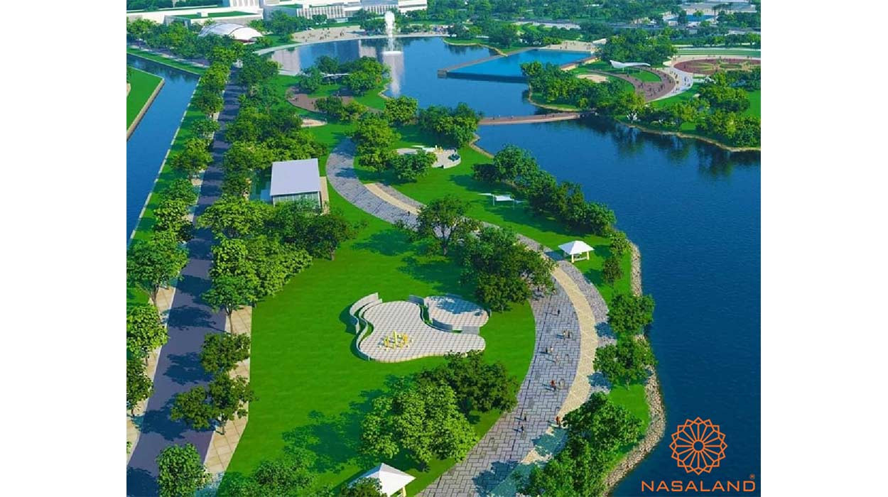 Công viên cây xanh trong khu nhà ở Đại Nam