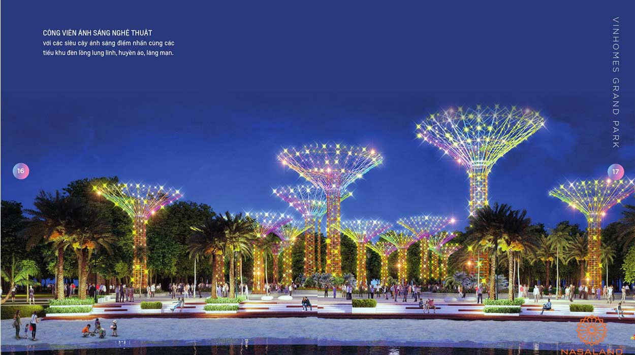 Hàng cây supertree mang nhiều màu sắc rực rỡ