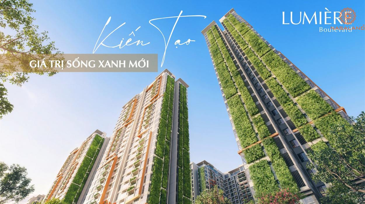Không gian sống xanh bên trong dự án Lumiere Boulevard