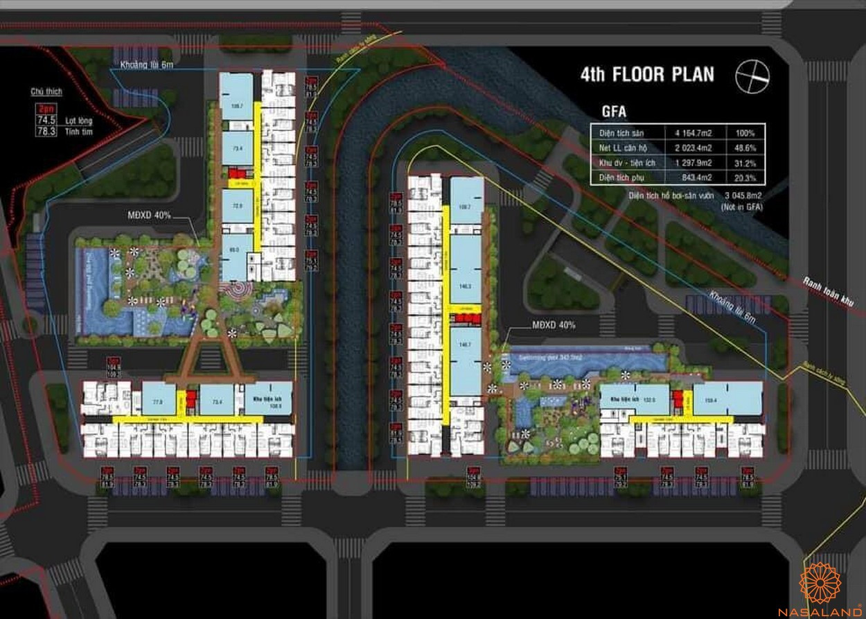 Mặt bằng Fiato Premier Thủ Đức tầng 4
