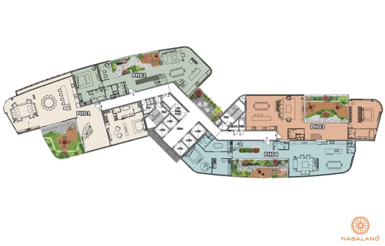 Mặt bằng Thảo Điền Green căn Penthouse