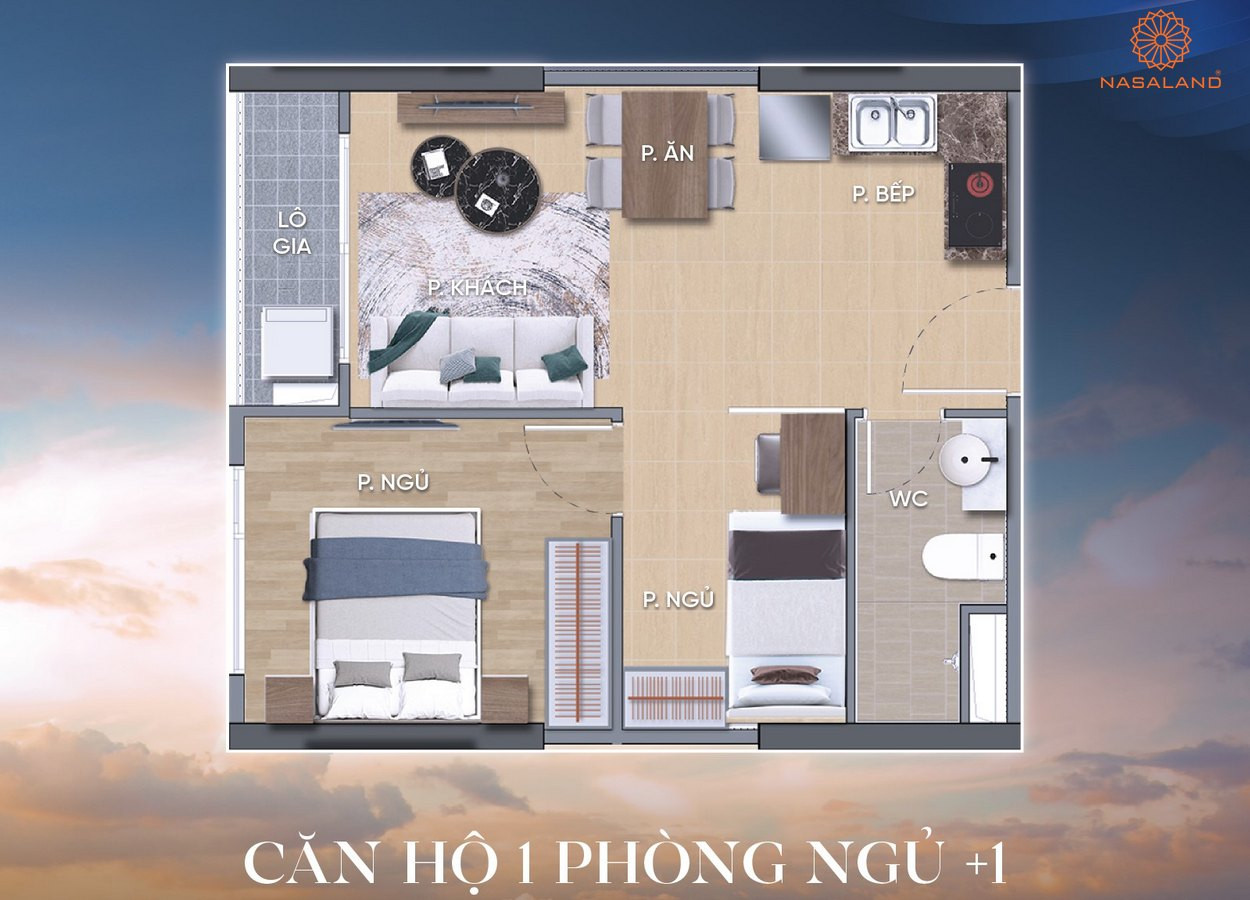 Mặt bằng The Beverly Solari - Căn hộ 1 PN + 1