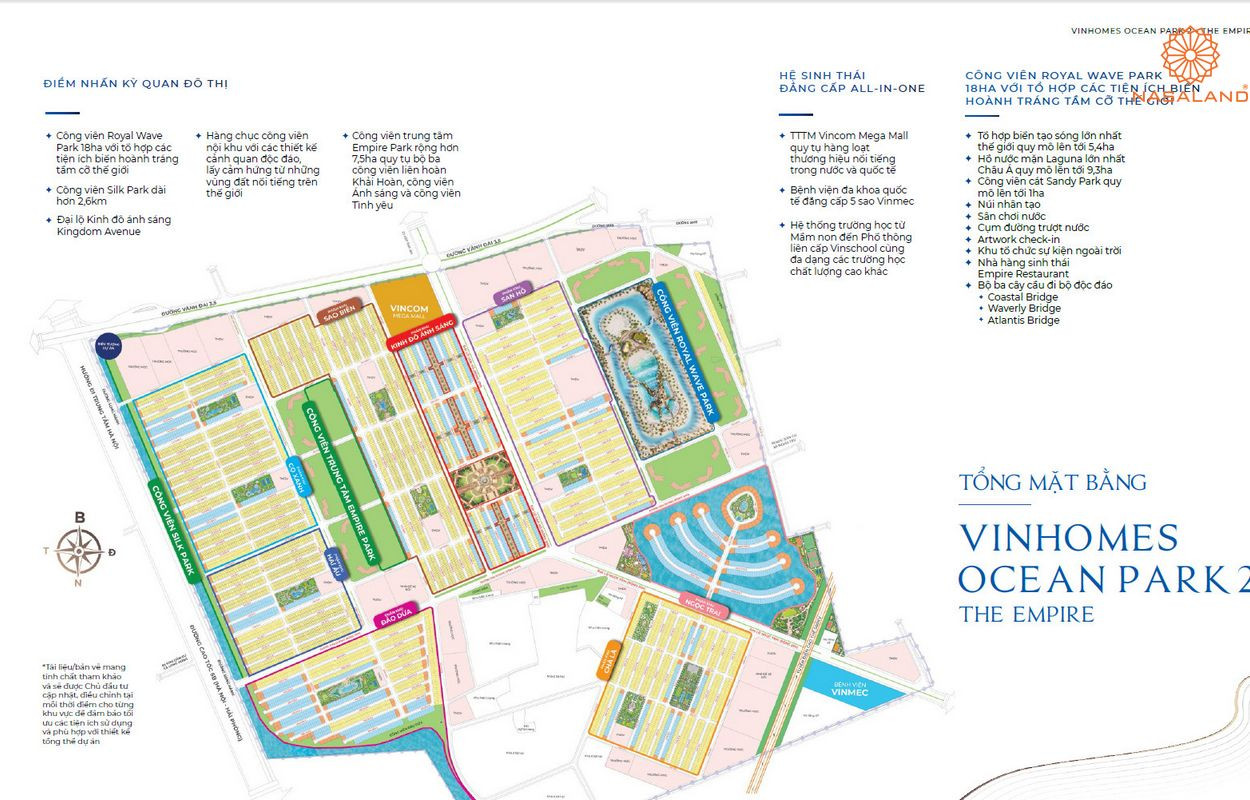 Mặt bằng tổng thể Vinhomes Ocean Park 2