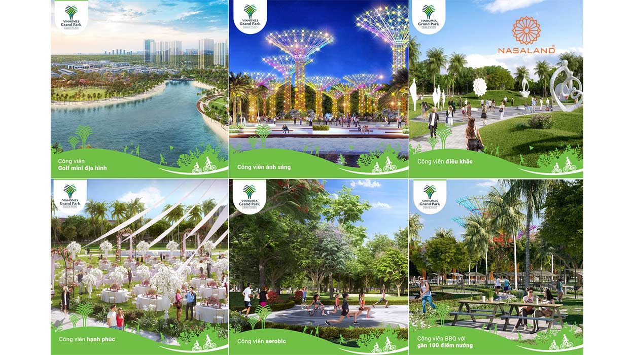 Một số công viên nhỏ tại Vinhomes Grand Park