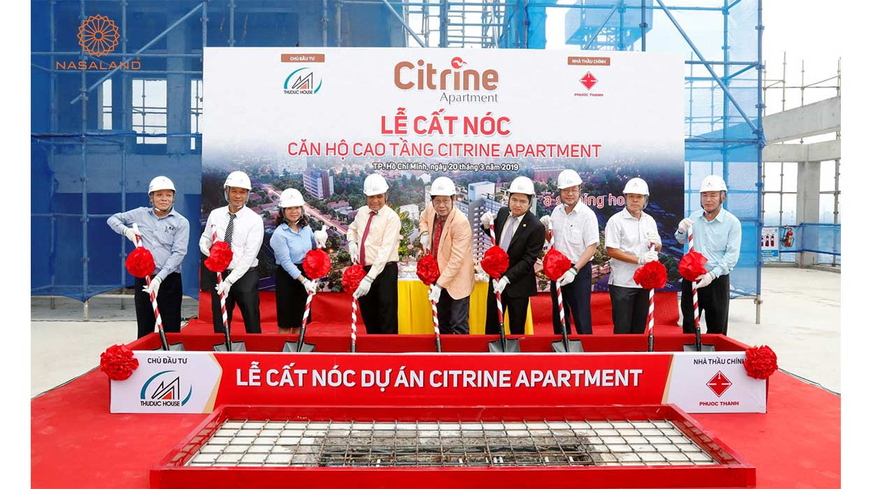 Nghi lễ cất nóc diễn ra tại dự án Citrine Apartment