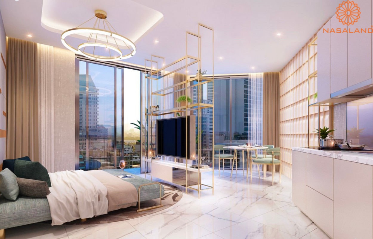 Thiết kế phòng ngủ hiện đại nhà mẫu Thảo Điền Green loại 1PN