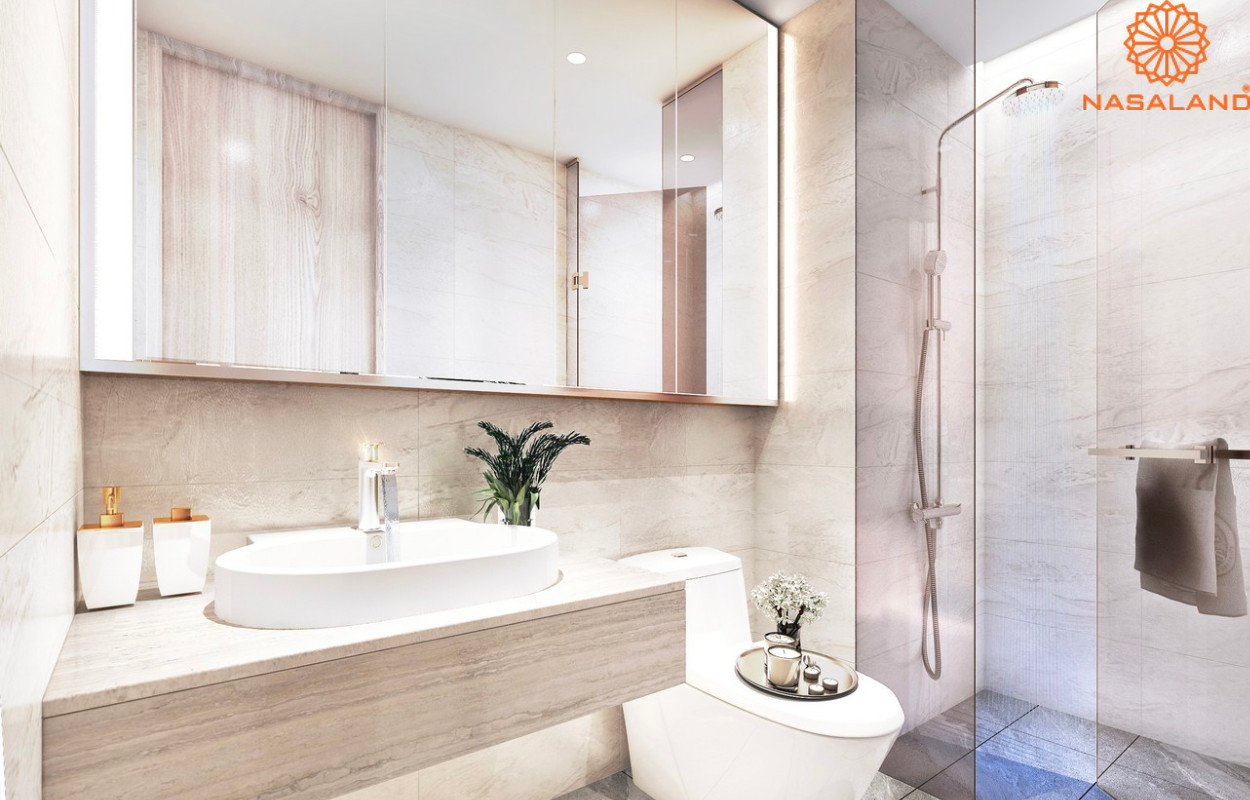 Thiết kế toilet hiện đại tại nhà mẫu Thảo Điền Green loại 2PN