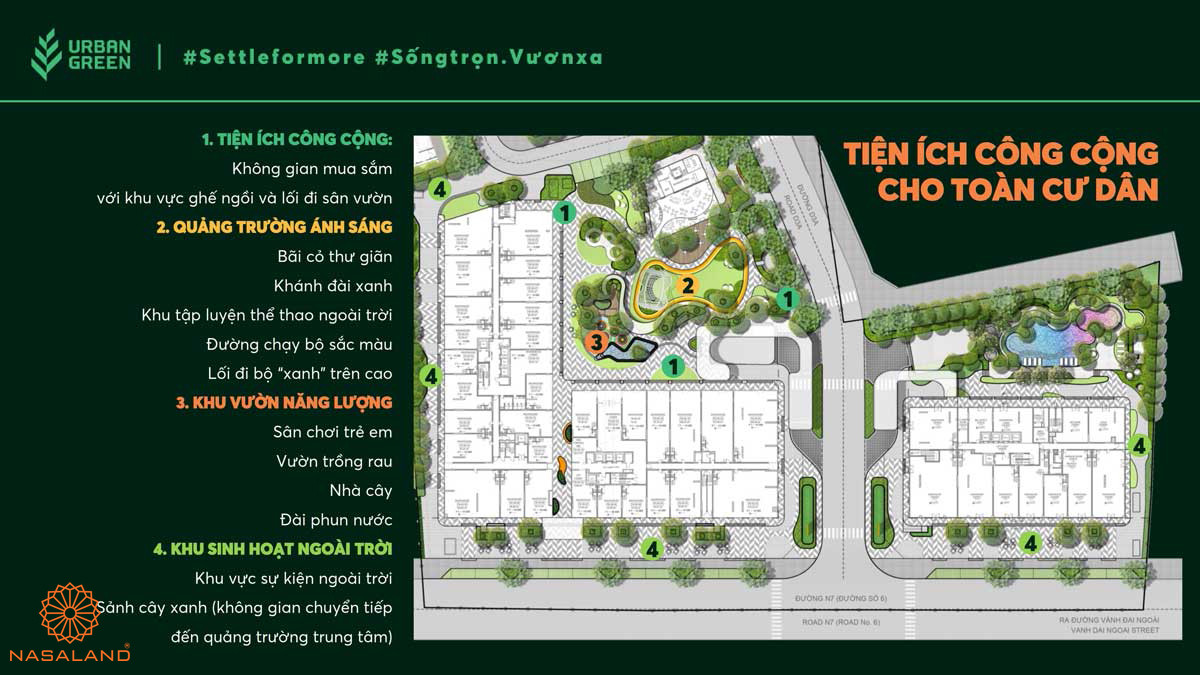 Tiện ích nội khu Urban Green phục vụ nhu cầu sống tiện nghi