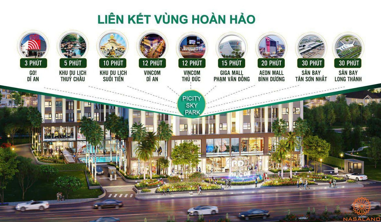 Tiện ích Picity Sky Park Dĩ An trong bán kính vài km