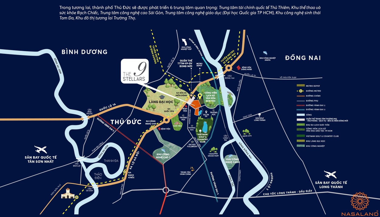 Vị trí dự án The 9 Stellar mang đến lợi thế kết nối