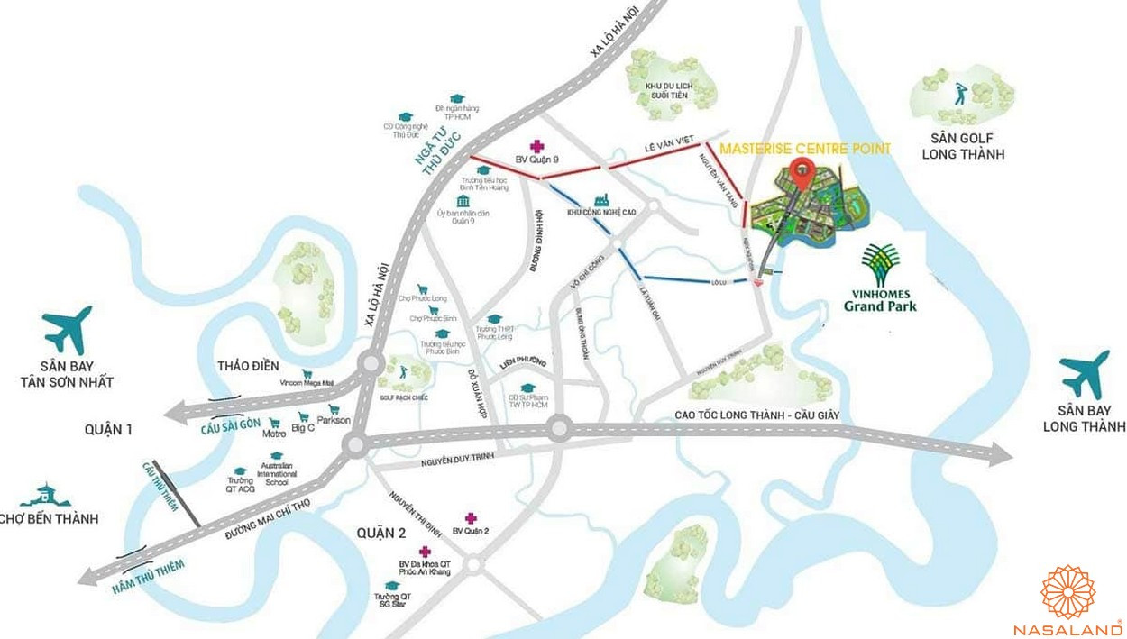 Vị trí Masteri Centre Point - Bản đồ khu vực